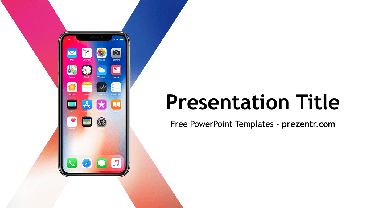 Free iPhone X PowerPoint Template Prezentr PPT Templates