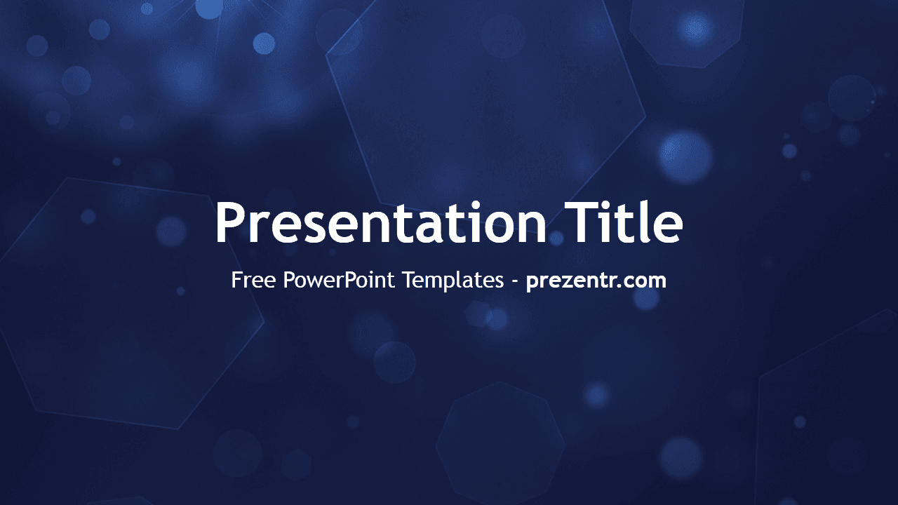Abstract hexagons on blue background