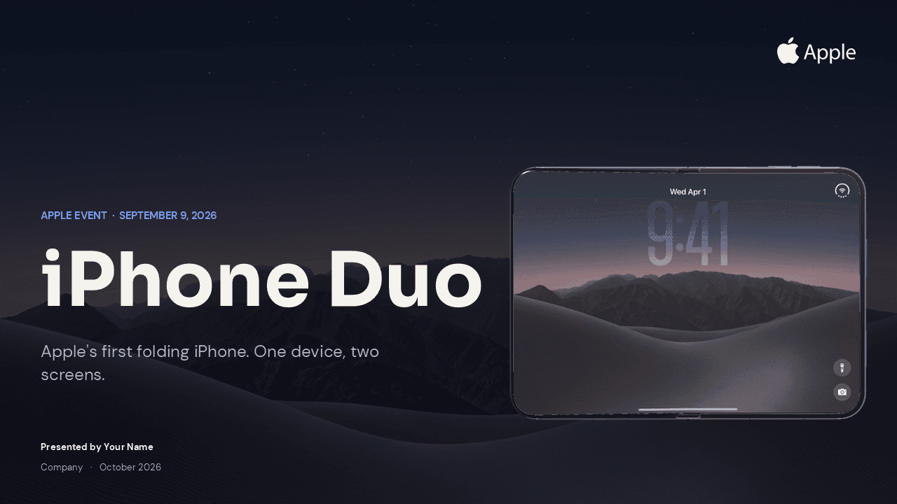 iPhone Duo PowerPoint Template – slide 1