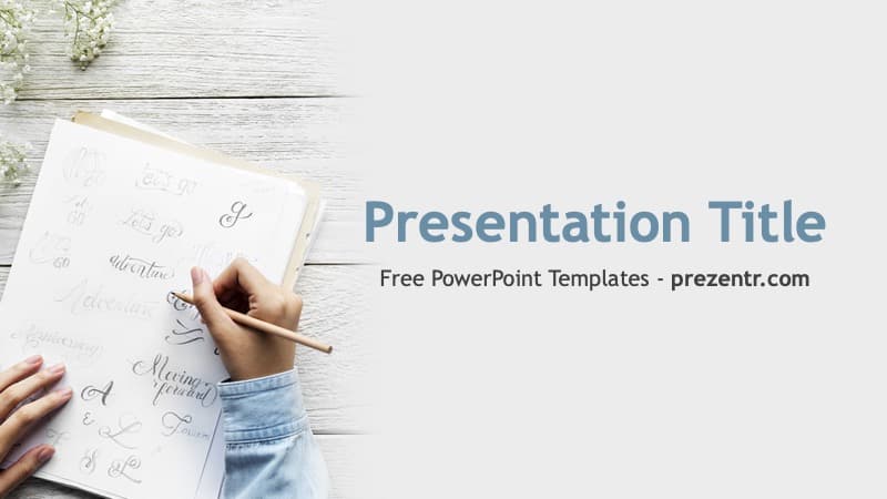 calligraphy powerpoint background notepad
