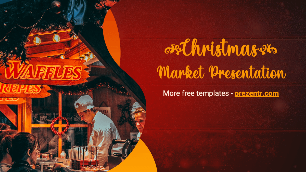 Main Slide of the Christmas Market PowerPoint Template