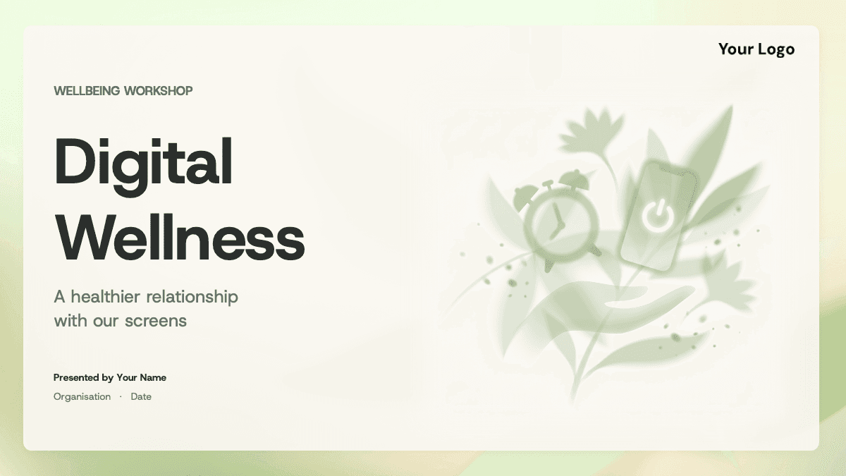 Digital Wellness PowerPoint Template – slide 1