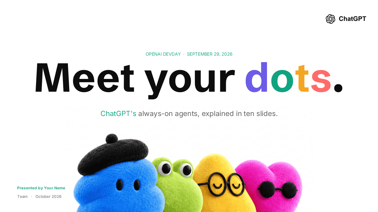 ChatGPT Dots PowerPoint Template – slide 1