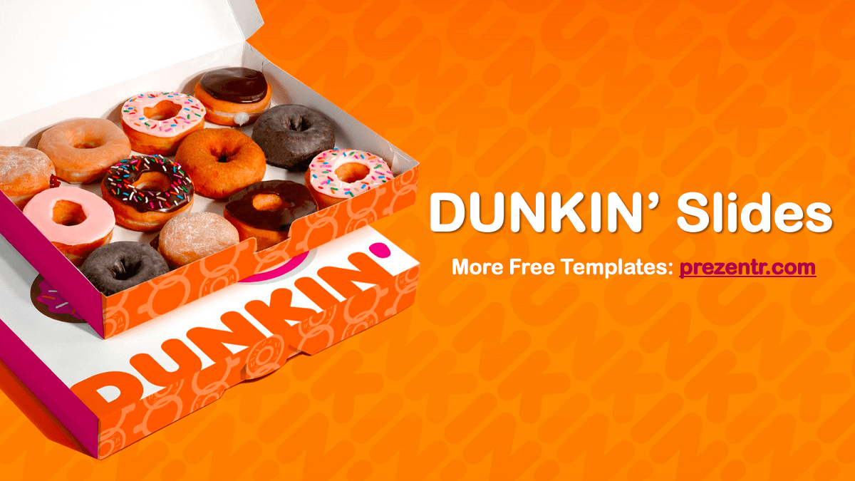 Main Slide of the Dunkin PowerPoint Template Preview