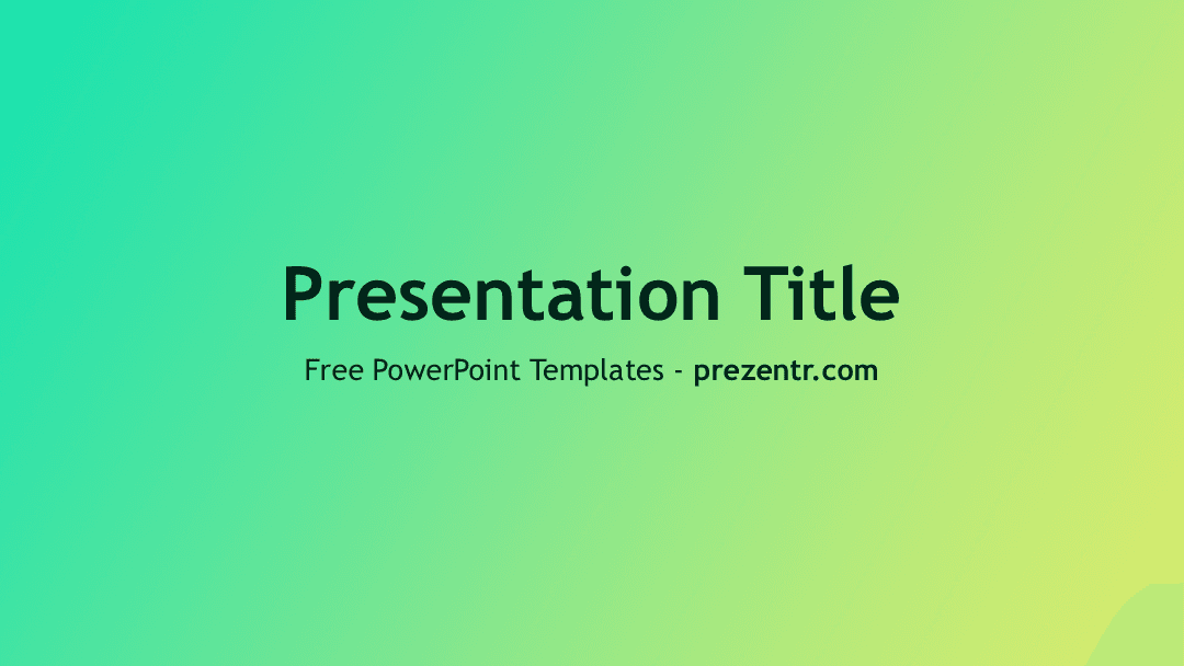 Green gradient background for PowerPoint