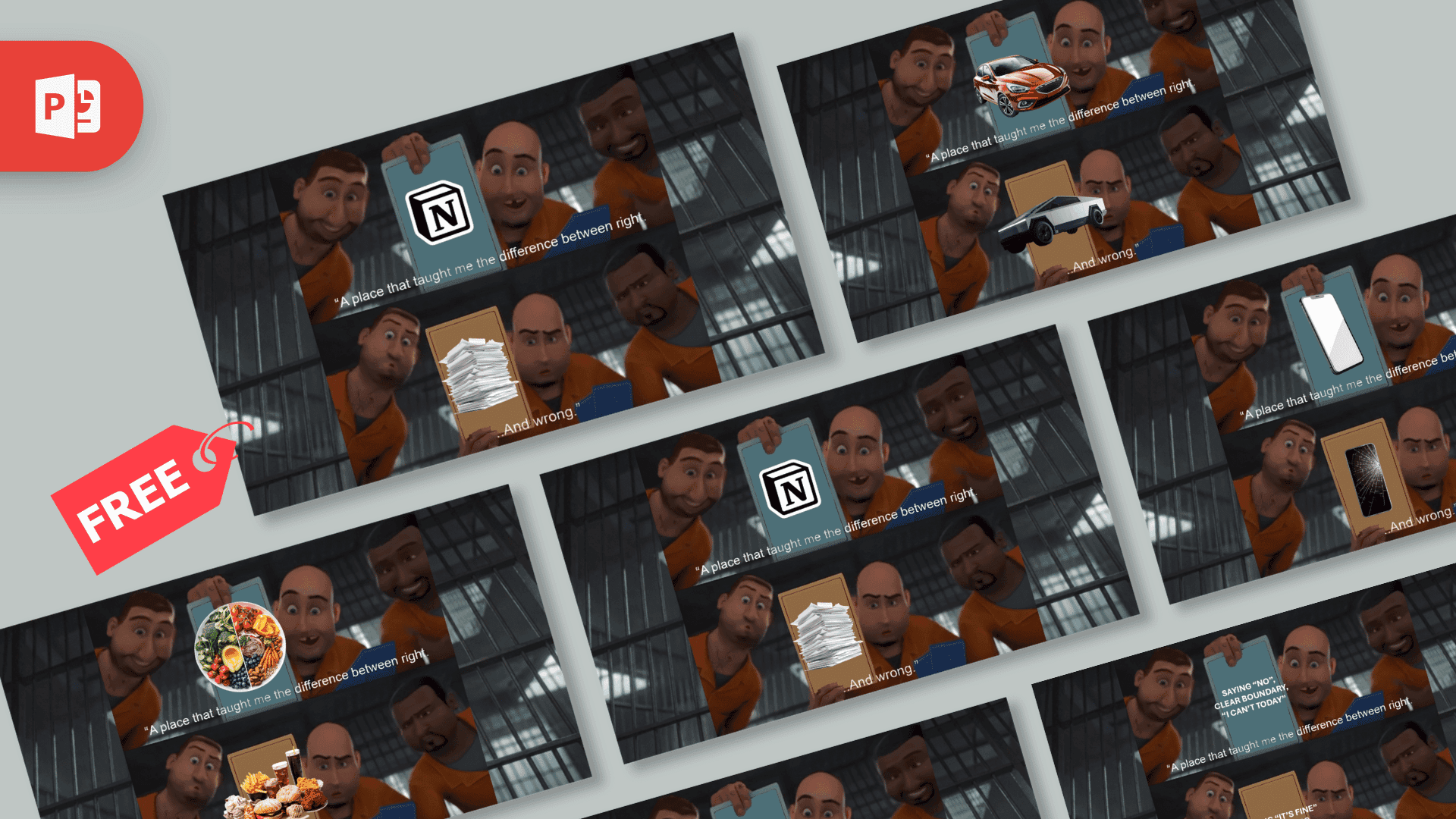 Megamind Jail Meme Template featuring animated characters in prison cells with customizable caption boxes on gray background
