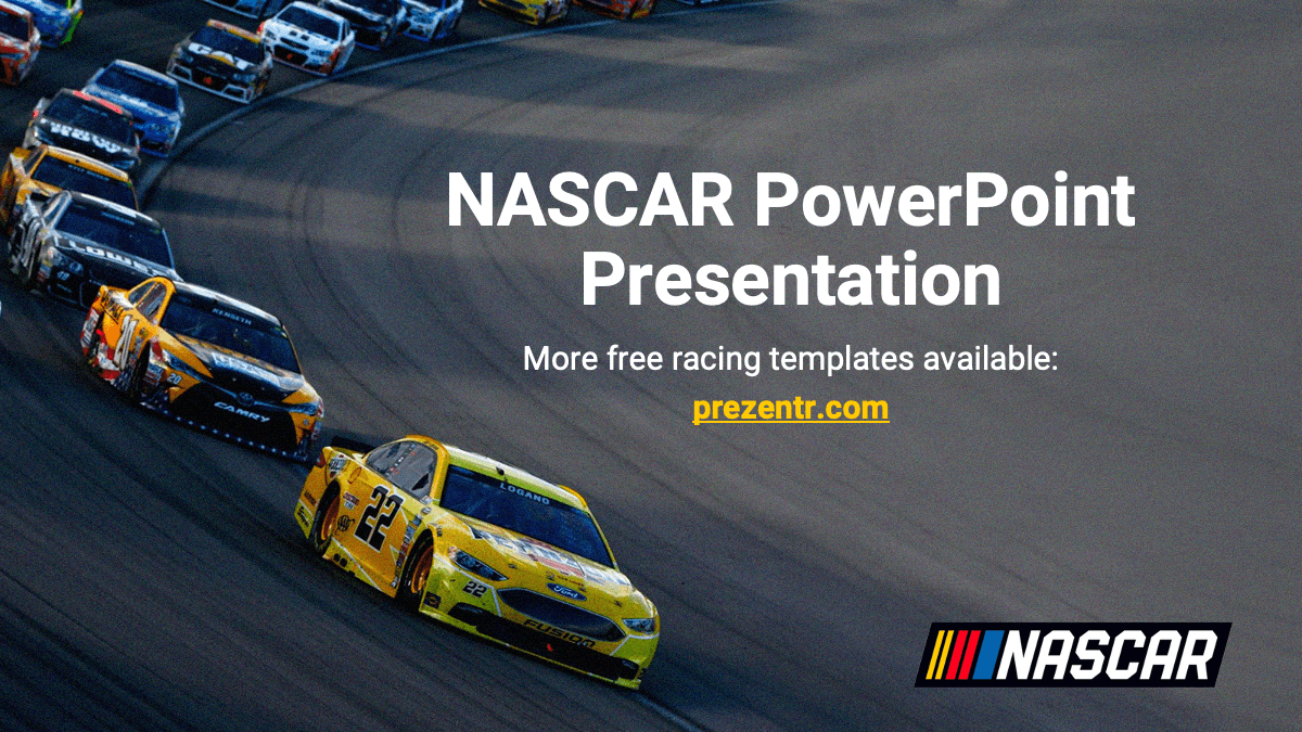 Main Slide of the NASCAR PowerPoint Template