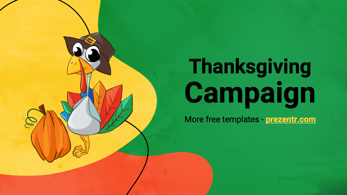 Main Slide of the Thanksgiving Campaign PowerPoint Template