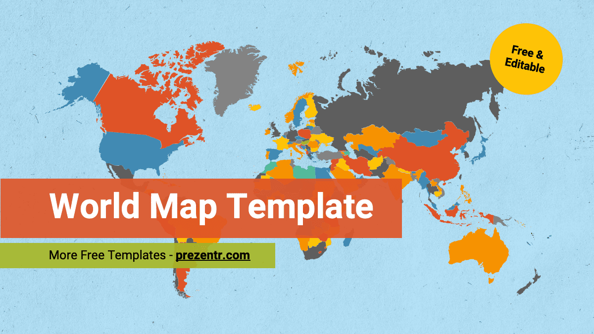 Title Slide of the World Map PowerPoint Template