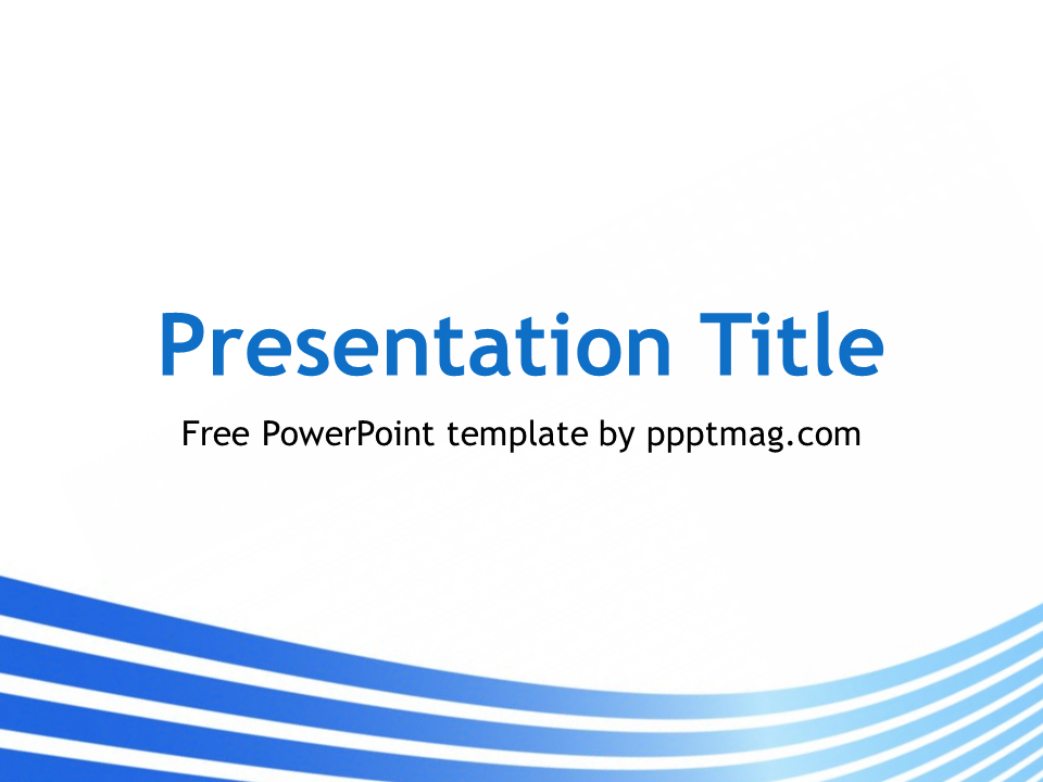 Free Blue Lines Powerpoint Template Pptmag