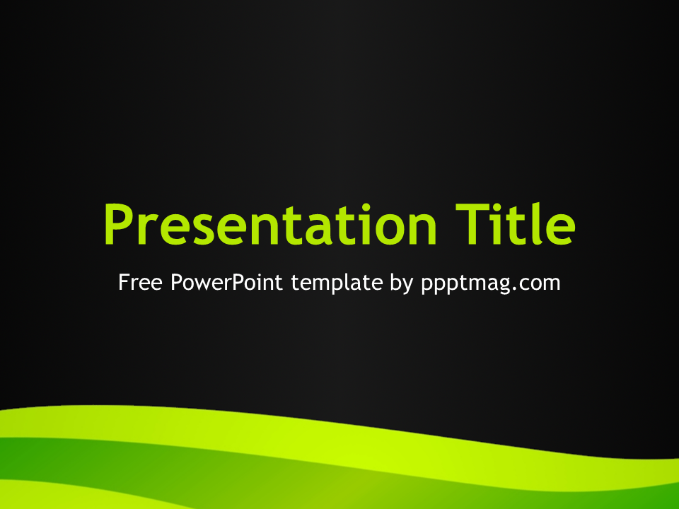 Free Green Curves Powerpoint Template Pptmag