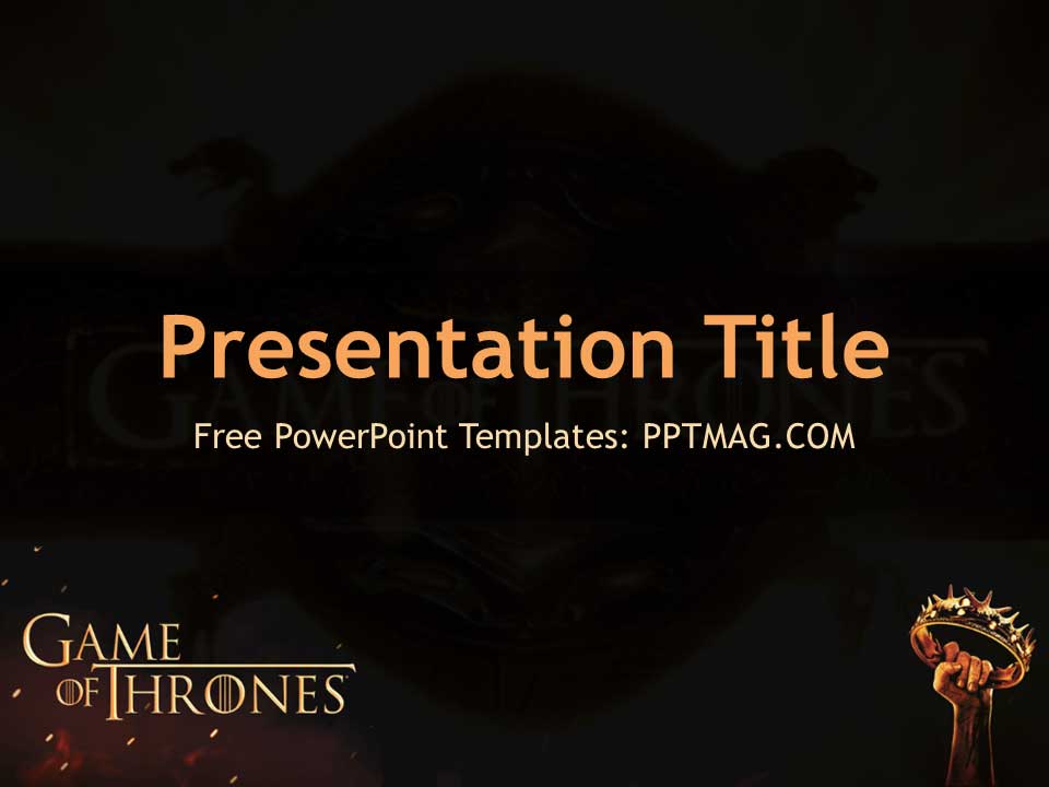 Free Game of Thrones PowerPoint Template - PPTMAG