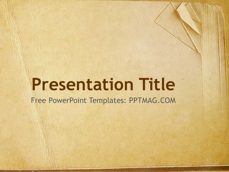 Free Old Book Paper Powerpoint Template Pptmag