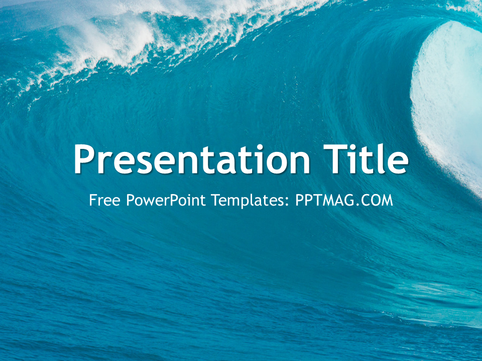 Free Ocean Waves PowerPoint Template- PPTMAG