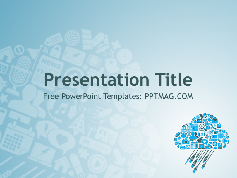 Free Cloud Computing Powerpoint Template Pptmag