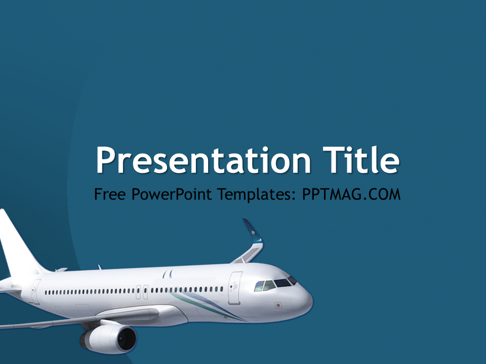 Free Airplane PowerPoint Template PPTMAG