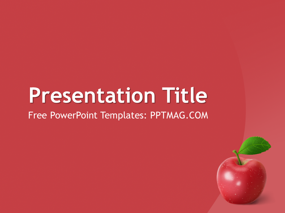 Free Apple Fruit PowerPoint Template PPTMAG