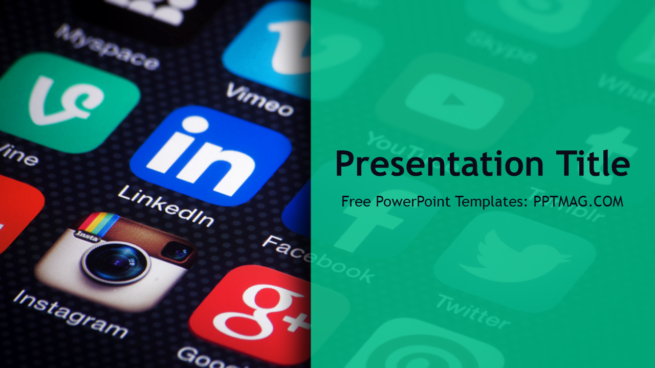 Free Social Media PowerPoint Template PPTMAG