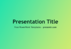 Green gradient background for PowerPoint