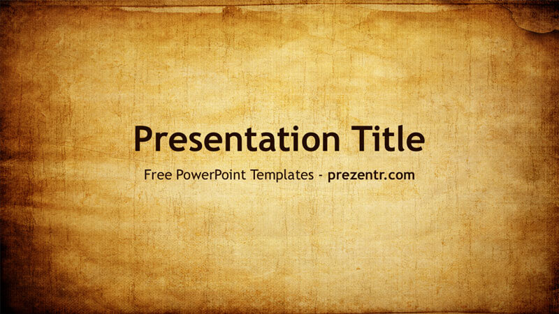 Free Old Paper PowerPoint Template - Prezentr PPT Templates