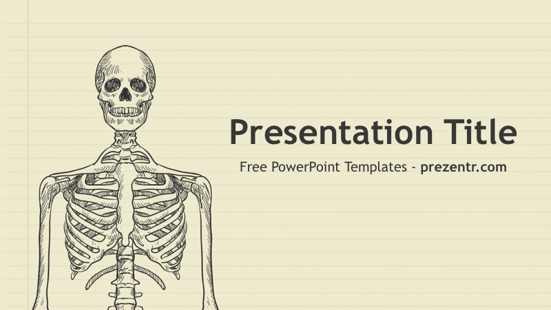 Free Human Skeleton Powerpoint Template Prezentr Ppt Templates