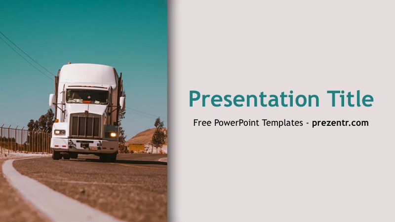 Free Truck Powerpoint Template Prezentr Ppt Templates