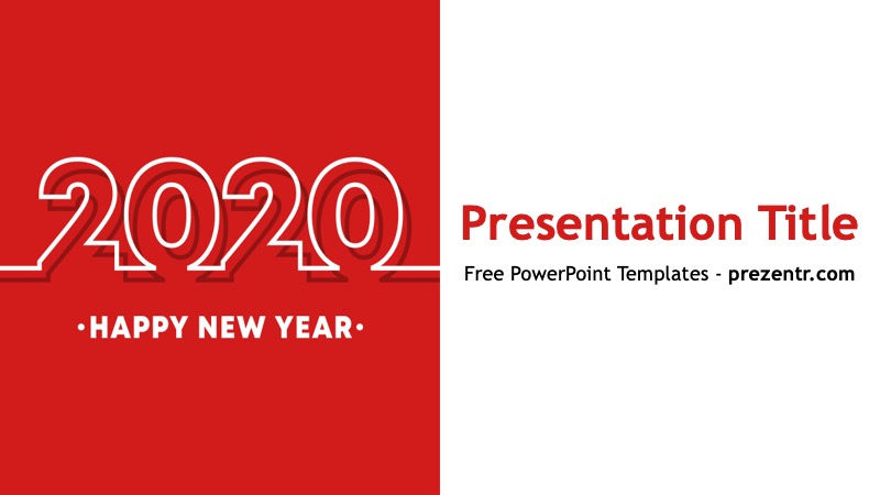 Free New Year 2020 Powerpoint Template Prezentr Ppt Templates