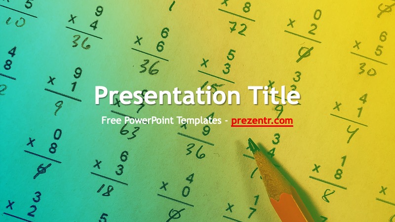 Free Math PowerPoint Template - Prezentr PPT Templates