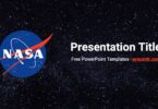 NASA logo on the space backbground