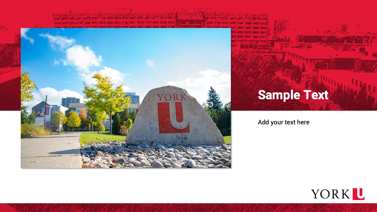 Image Slide of the York University PowerPoint Template