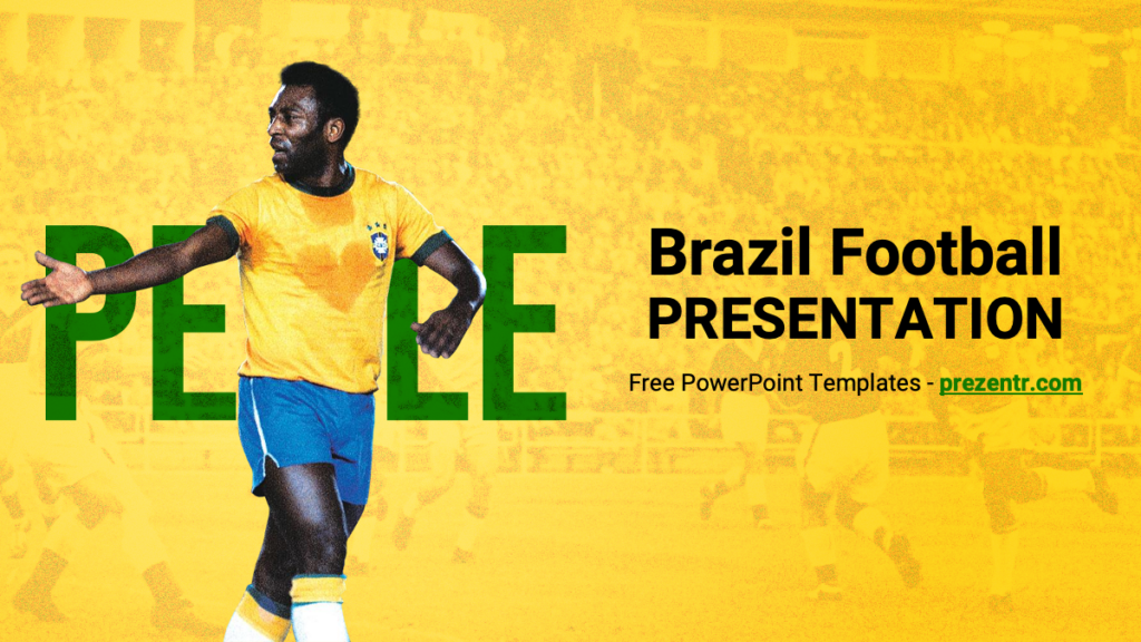 Pelé Brazil PowerPoint Template Modelo Plantilla
